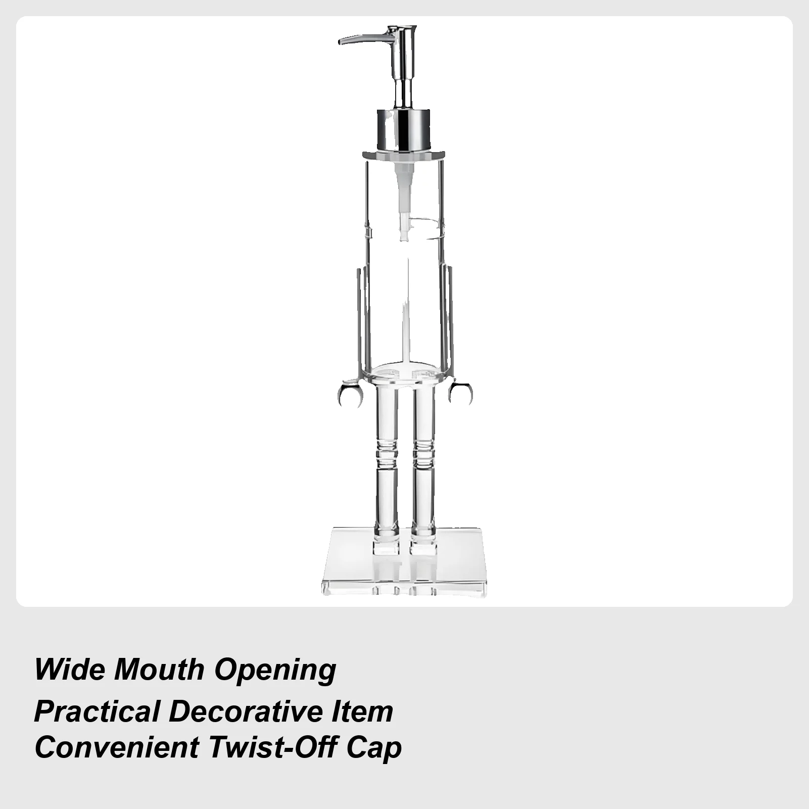 

Прозрачный Щелкунчик, декоративный многоразовый Щелкунчик, прозрачный декор для ванной комнаты, Рождественский декор для ванной комнаты для дома, кухни, декор, раковины