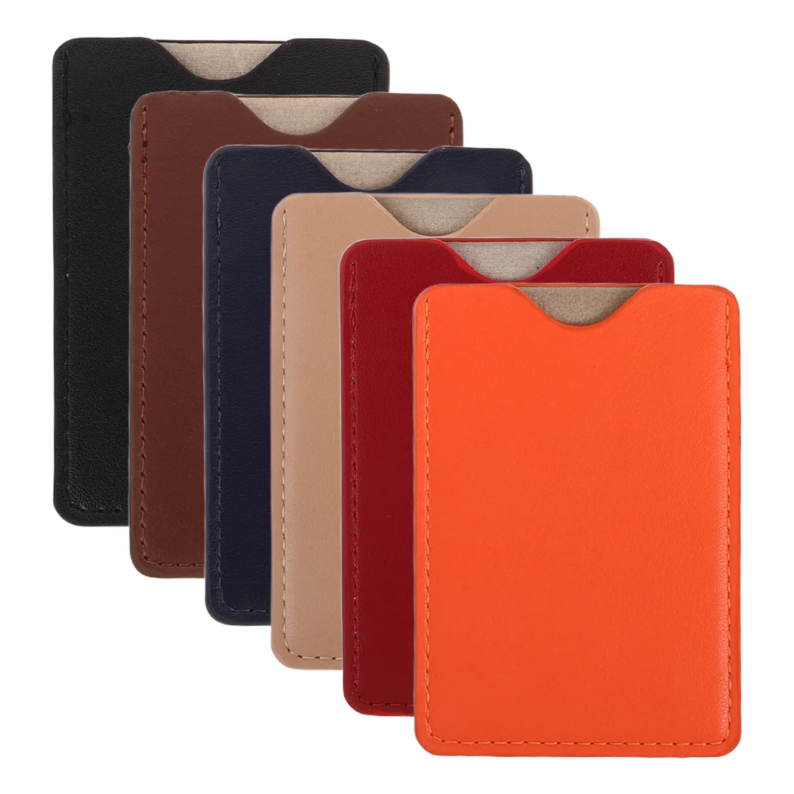 

Набор из 6 тонких чехлов для кредитных карт с RFID-защитой, имитация кожи, защита от кражи личных данных, держатель для паспорта, кошелек для хранения