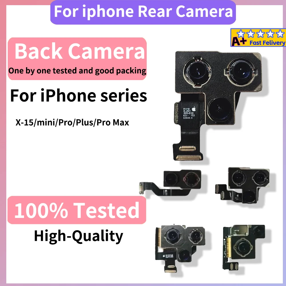 Good Wokring Camera For iPhone 12 13 Pro 14 Pro Max MINI Back Camera Rear Main Camera For iPhone 11 12 13 PRO MAX 14 Plus Camera