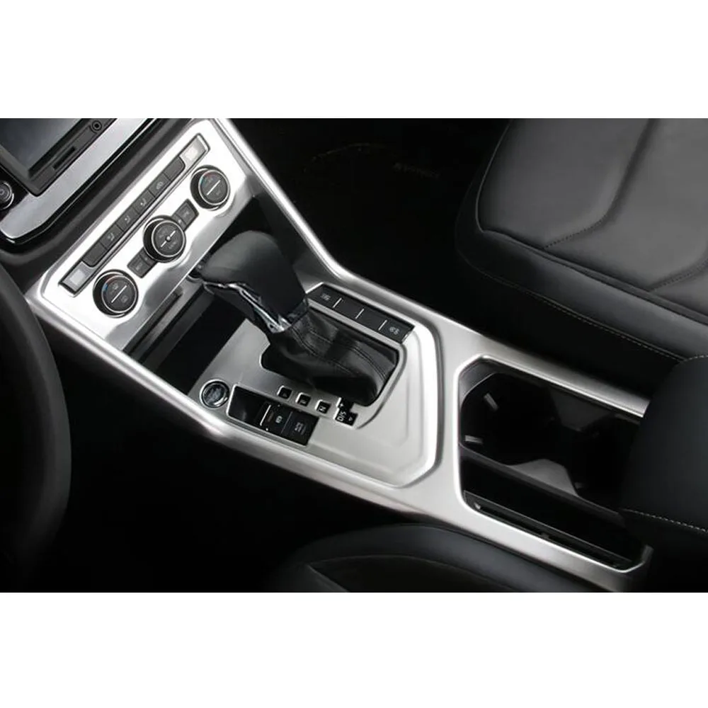 Car Middle Handbrake Shift Stall Paddle Cup Switch Frame Stick Hood For VW Volkswagen Tiguan L MK2 2016 2017 2018 2019 2020 2021 - view 3