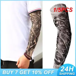 1/5 Stuks 40Cm * 8Cm Mouwen Gemakkelijk Slip Op Ademende Armmouwen Voor Zonnebrand Preventie Cycling Cooling Effect 3d Tattoo Tattoo