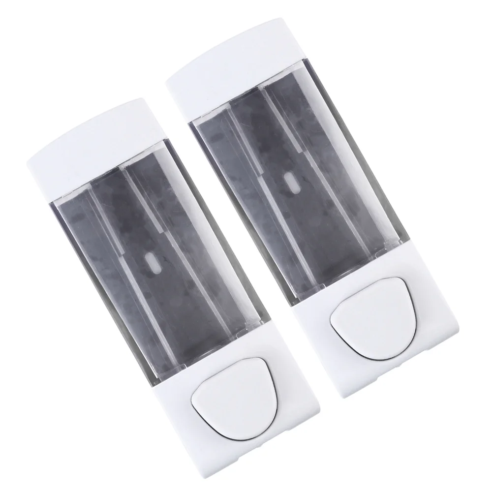 

2 Pcs Soap Dispenser With Large Capacity For Shampoo Container Wall Mounted Shower Gel Box Portable Hand Bottle Holder Household