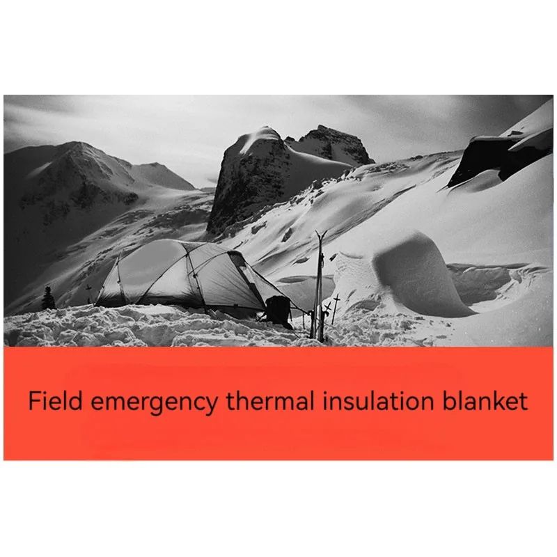 بطانية طوارئ خارجية عازلة محمولة مقاومة للبرد من رقائق الألومنيوم عاكسة لحقل تسلق الجبال والإسعافات الأولية #3
