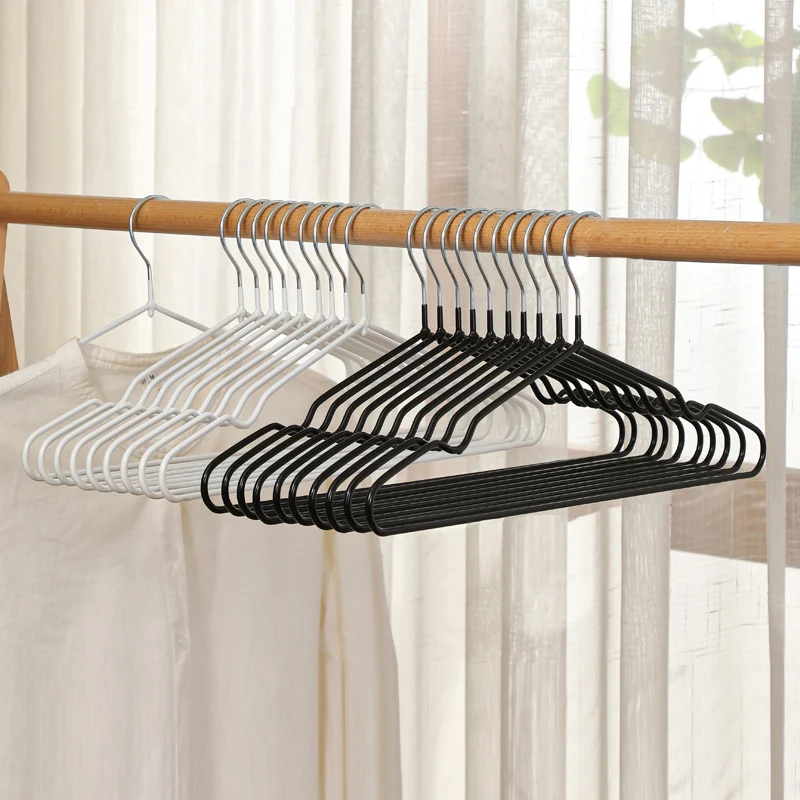 

10 Pieces of Metal Non-Slip Non-Slip Clothes Hangers, Durable and Sturdy Clothes Hangers, Home Space Saving Organization Bedroom