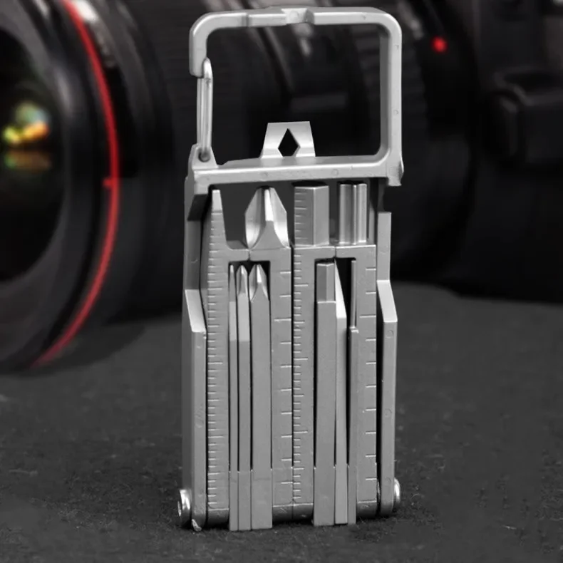 

Multi-functional Stainless Steel Pocket Tool – 13-in-1 Portable Folding Tool For Outdoor Emergency Repairs