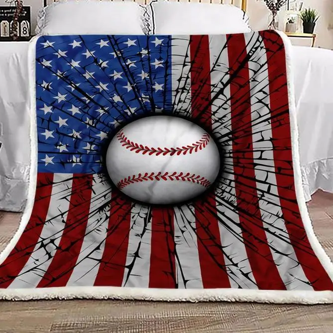 Baseball Pitching Grips Soft Blanket 3D Printed Fleece Blanket on Bed Home Textiles Dreamlike Sherpa Blanket Adult For Kids