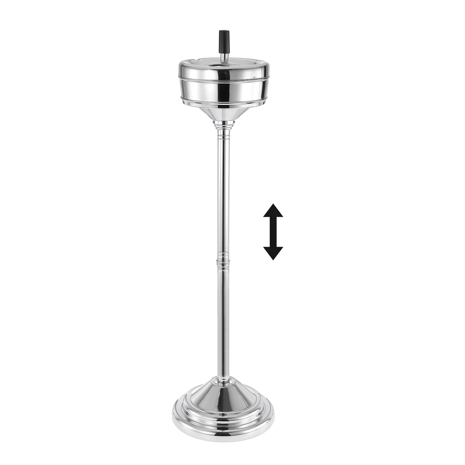 

Floor Standing Ashtray for Cigarettes Contemporary Windproof Receptacle Stand Ashtray with Lid 15/23/31 inch Adjustable