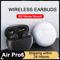 TWS Air Pro 6 Wireless Bluetooth Headset 5.3 Headphone Mini Earphone with Mic Charging Box for Xiaomi iPhone Earbuds Pro6