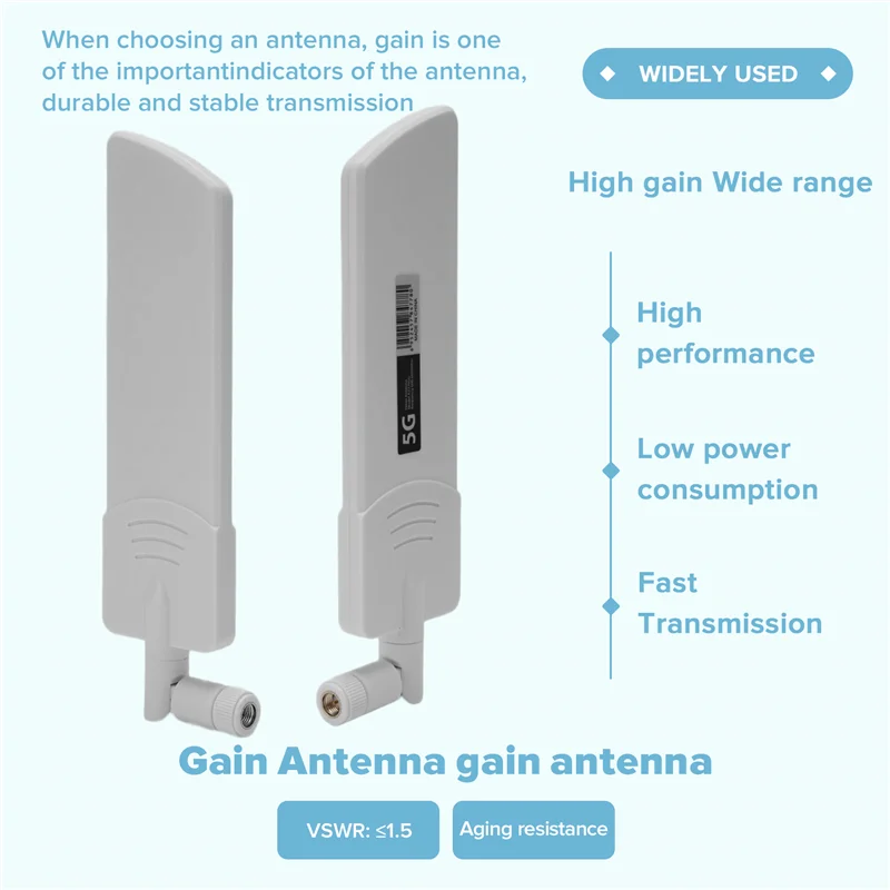 

CJSD-1PCS WIFI Antenna 40Dbi Antenna 5G/3G/4G/GSM Full Band Glue Stick Omni Wireless Smart Meter Router Module Gain White SMA Ma