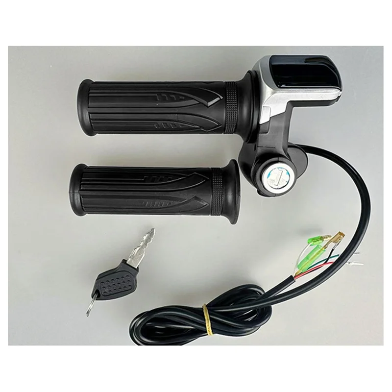 قفل مفتاح LED عرض 48 فولت خنق قبضة E-الدراجة المقود Ebike دراجة كهربائية سكوتر مسرع مؤشر الطاقة #5