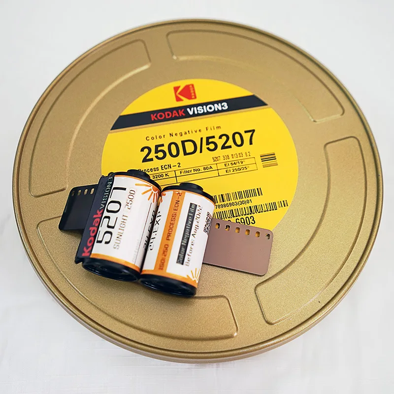 Nuevo Kodak 250D/5207 ISO250 135 Kinetoscope, Rollos de Película en Subpaquete, 36 Exposiciones por Rollo, Cámara de Película