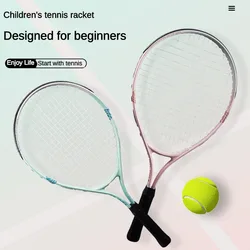 Children's Tennis Racket 21 Inch Ultra-light Aluminum Alloy Split Tennis Racket Youth Outdoor Sports Tennis Racket with Bag