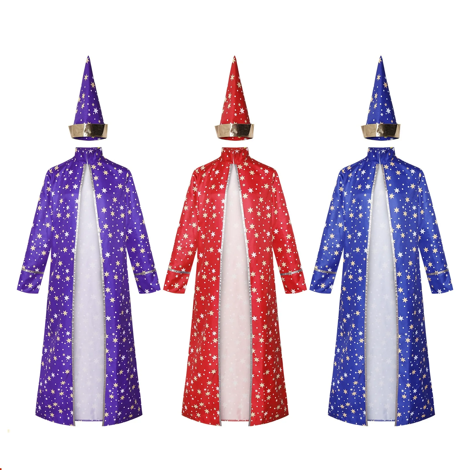

Christmas Star Wizard Robe Cosplay Costume Anime Role Play Stage Performance Outfit for Adults