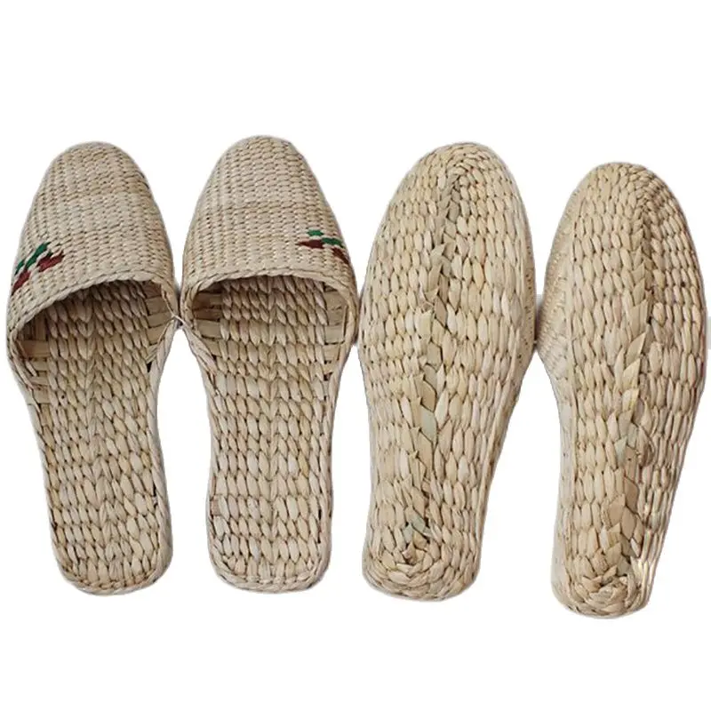 NEW Linen sandals COSPLAY hand-woven men's and women's summer retro home comfort non-slip couple beach slippers