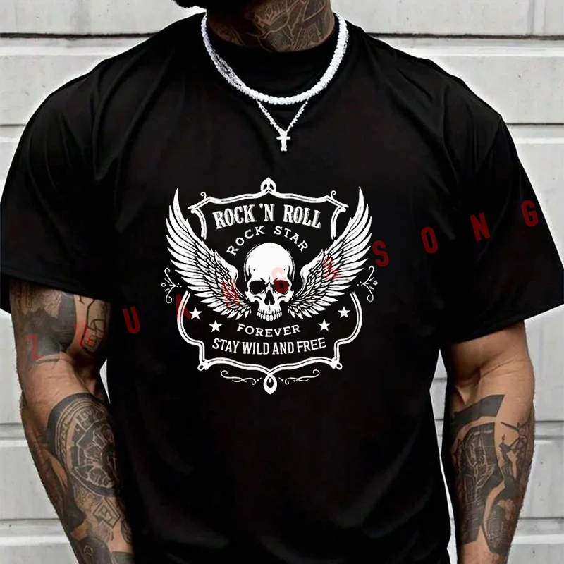 

Летняя футболка с дизайном в виде черепа и крыльев для мужчин и женщин, свободная дышащая быстросохнущая спортивная футболка с короткими рукавами для мотоциклистов
