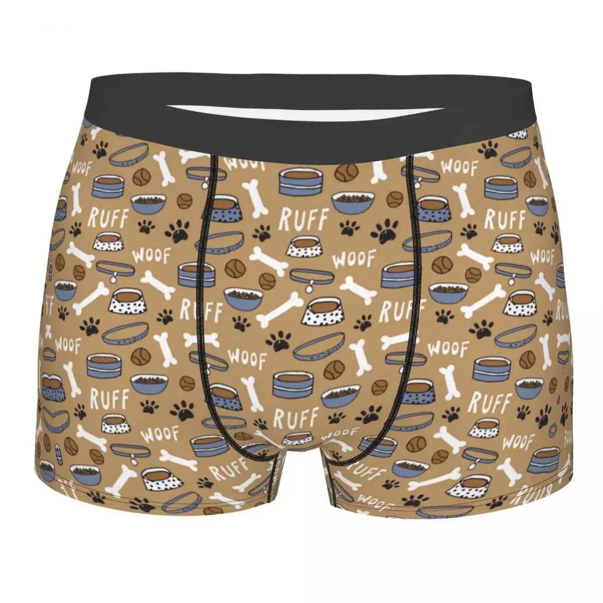 Custom Dog Paw And Bone Pattern Funny Pet Gift Boxers Shorts Men Animal Lover Briefs Underwear Cool Underpants