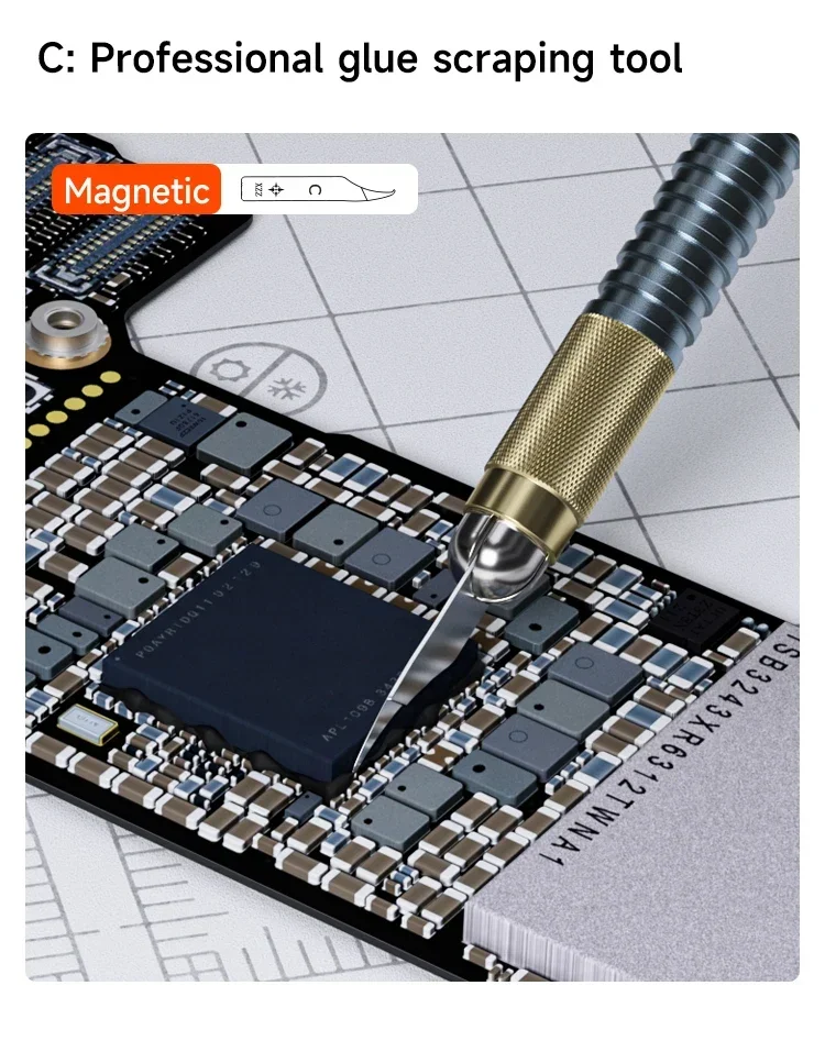XZZ D004 High Hardness Knife Set Multi-function Glue Remover Blade for Motherboard Chip Layering CPU IC Edge Glue Scraping