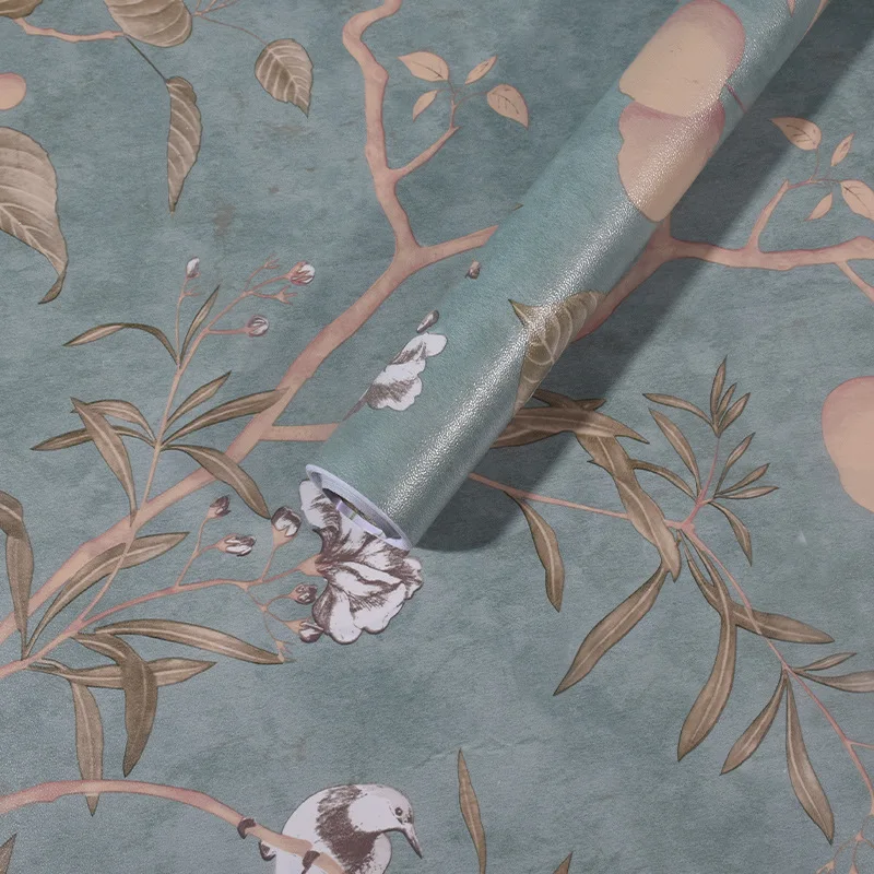 ديكور غرفة النوم والحمام، بولي كلوريد الفينيل السميك المقاوم للماء، ورق حائط ذاتي اللصق مزين بالزهور، ملصقات خزائن المطبخ المقاومة للزيت