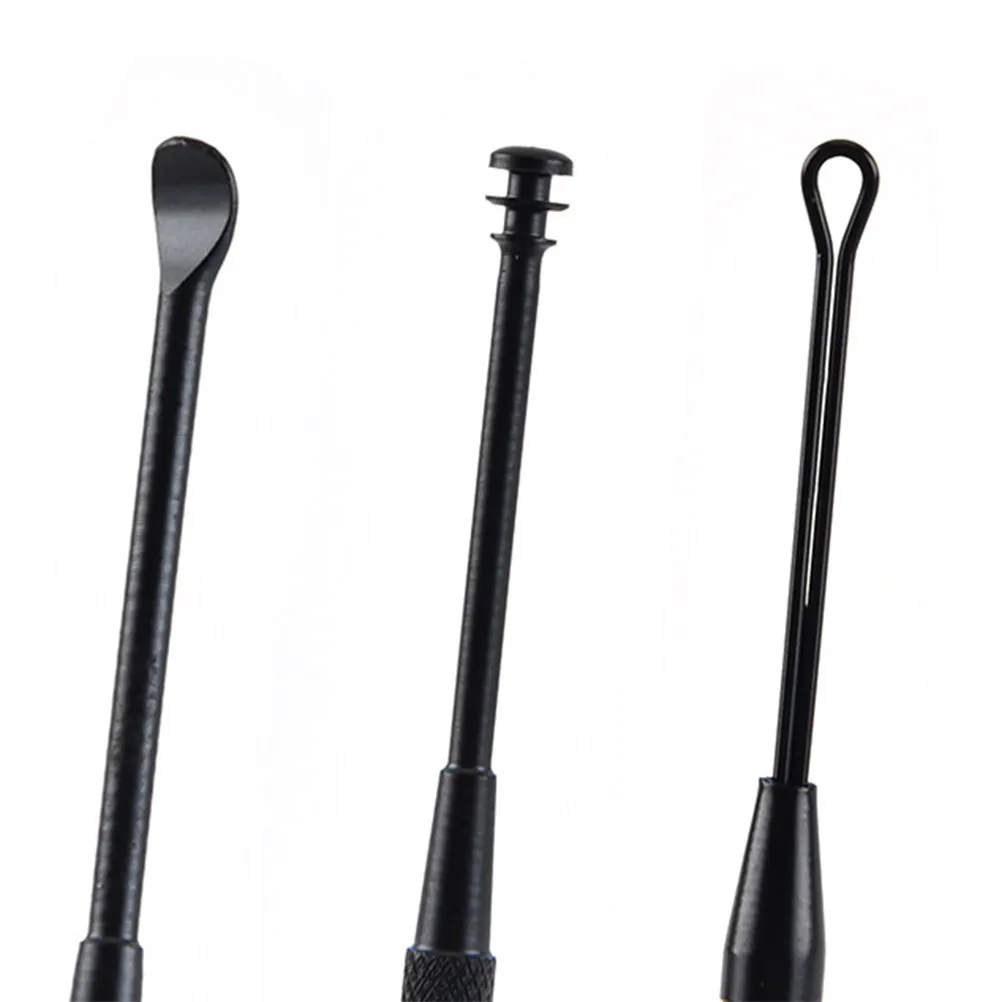 5Pcs Portable Ear Cleaning Kits Earrings Cleaning Tools Ear Cleaners Double-headed Spiral Skid-resistant Spoon