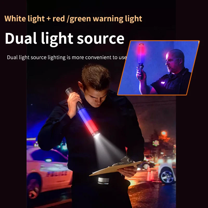 Signal light multi-functional baton super bright super long life solid anti-fall rechargeable safety hammer signal light