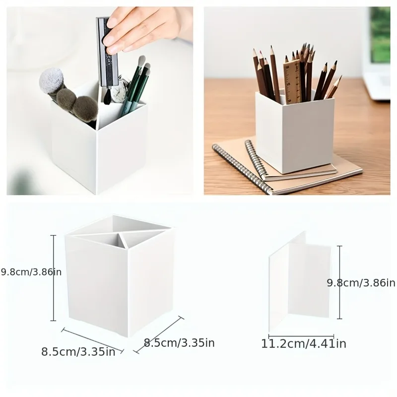 1/2pcs Makeup Brush Holder Organizer with Lid Cosmetic Storage Box Portable Travel Make Up Tools Container Case Stand Pen Pot
