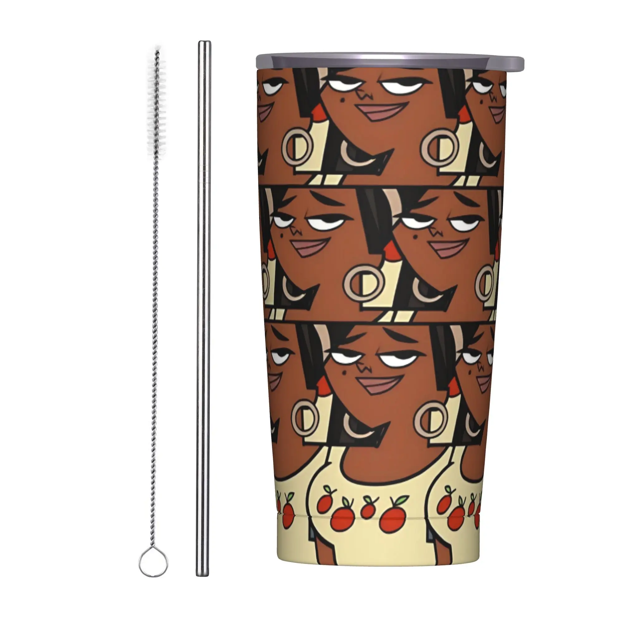 Totals Dramas Leshawna Tumbler Vacuum Insulated  Coffee Cups with Lid Straw Travel Outdoor Mug Hot Cold Drink, 20oz