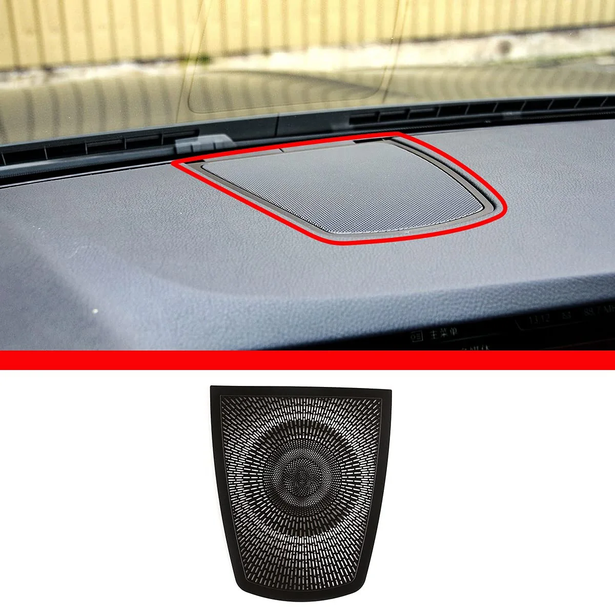 Dashboard Horn Net Cover Audio Stickers Trim Speaker Cover for BMW 5 Series 2011-2017 Car Interior