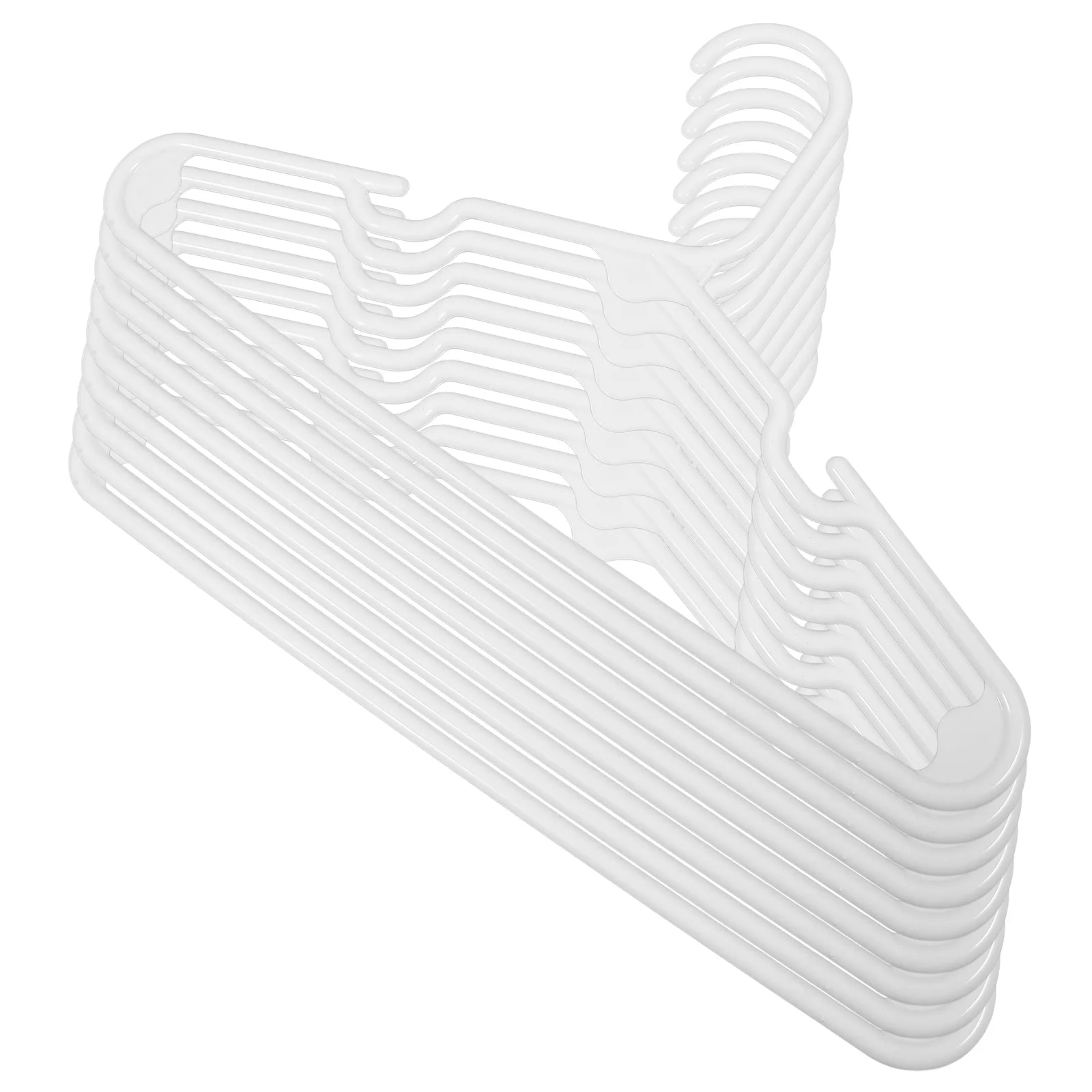 

10pcs White Children Kid Nursery Infant Closet Boys Coat Hangers for Kids Clothes Drying Storage Anti Slip Space Saving Kids