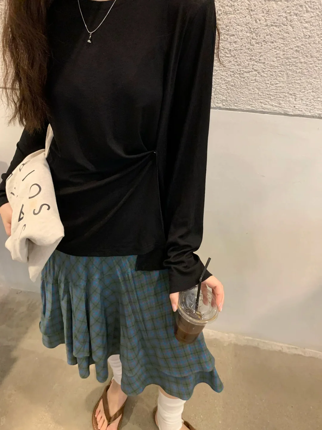 Summer Thin Long Sleeve White Mask T-Shirt Women's Regular Fit Korean Style Breathable Light Weight Sun Protection Shirt