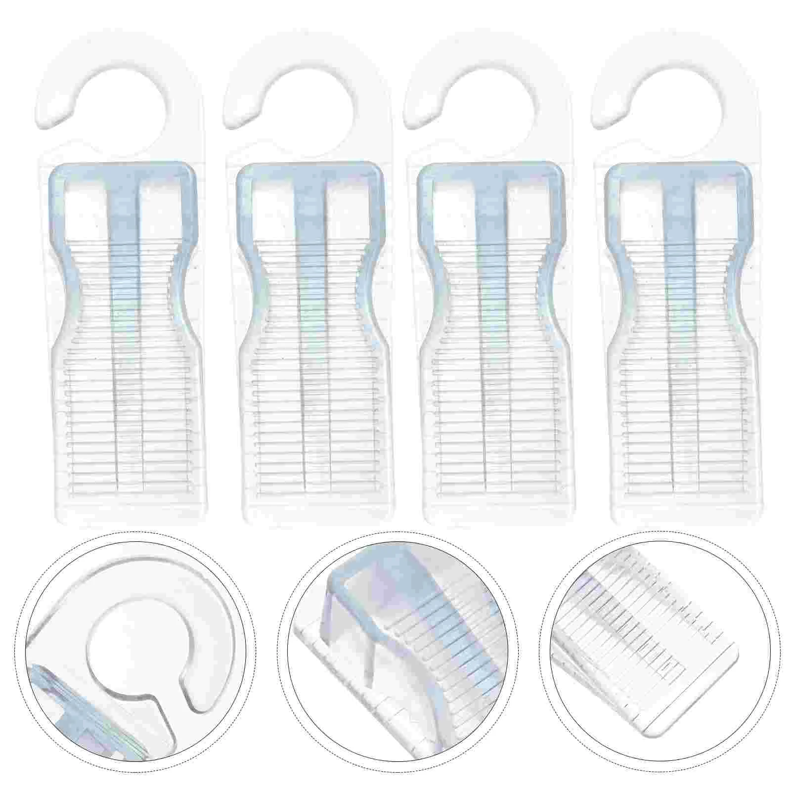 

4 Pcs Outdoor Punch-free Stopper Black Handles Stoppers Protective Case Security Wedge Baby