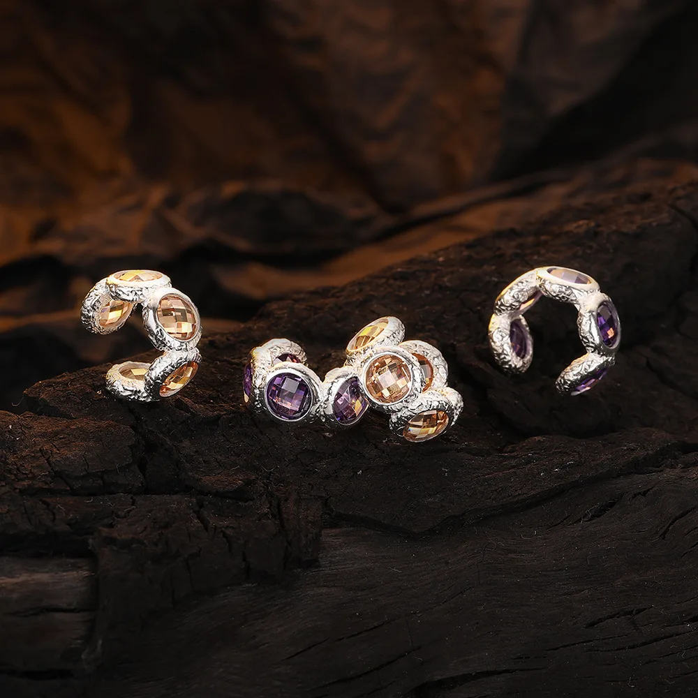 

925 Sterling Silver High Sense Fashion C Earrings with Zircon Birthday Anniversary Party Gift