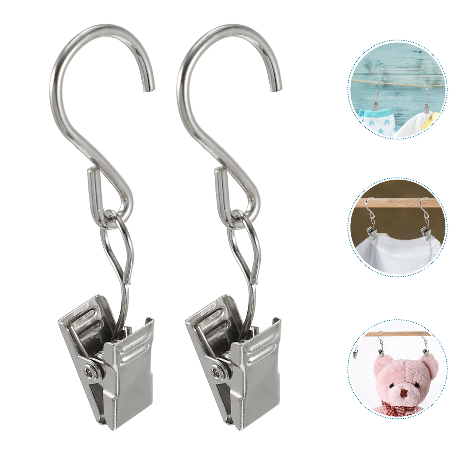 

50pcs Home Sturdy Rustproof Iron Curtain Clips Decorative Hanging Clamps For Bedroom Hotel Cafe Decorative