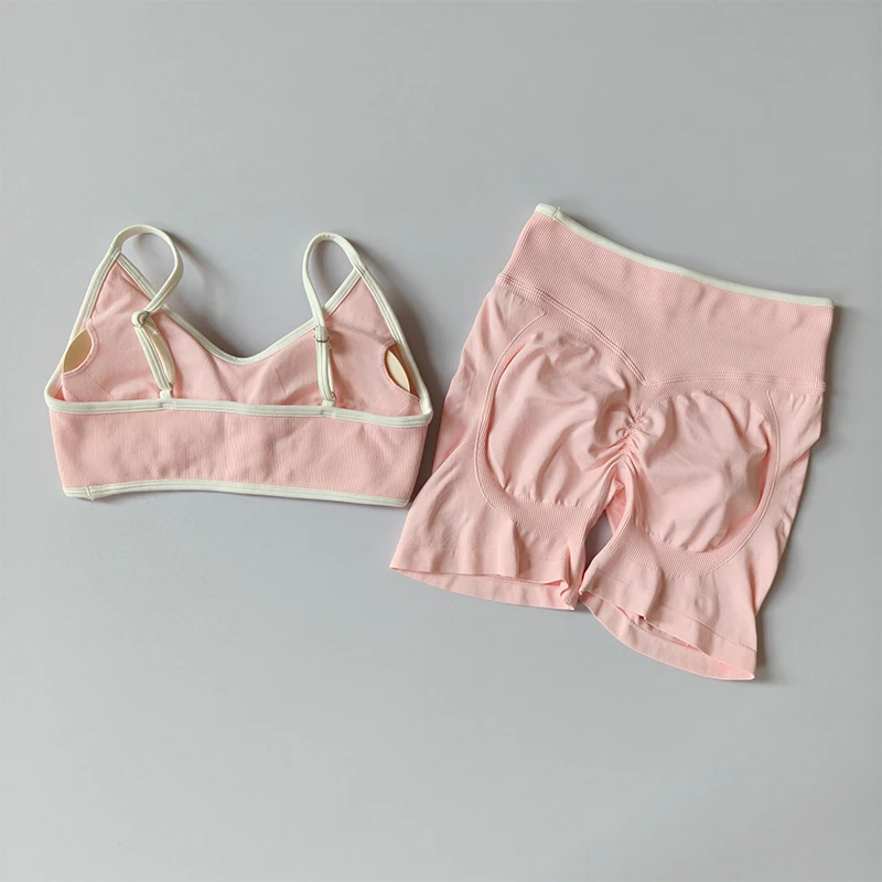 Gym-Shorts für Damen, Fitness-Sport-Biker-Shorts mit hohem Bund, Lauf- und Yoga-Shorts, Workout-Shorts mit Scrunch-Butt-Effekt, nahtlose Workout-Tights – Detail 11