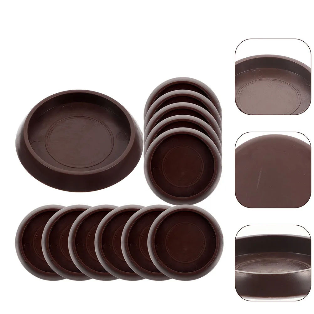 15Pcs Furniture Coaster Round Plastic Caster Pads Chair Stoppers Floor Protectors Non-Slip Durable Furniture Coasters