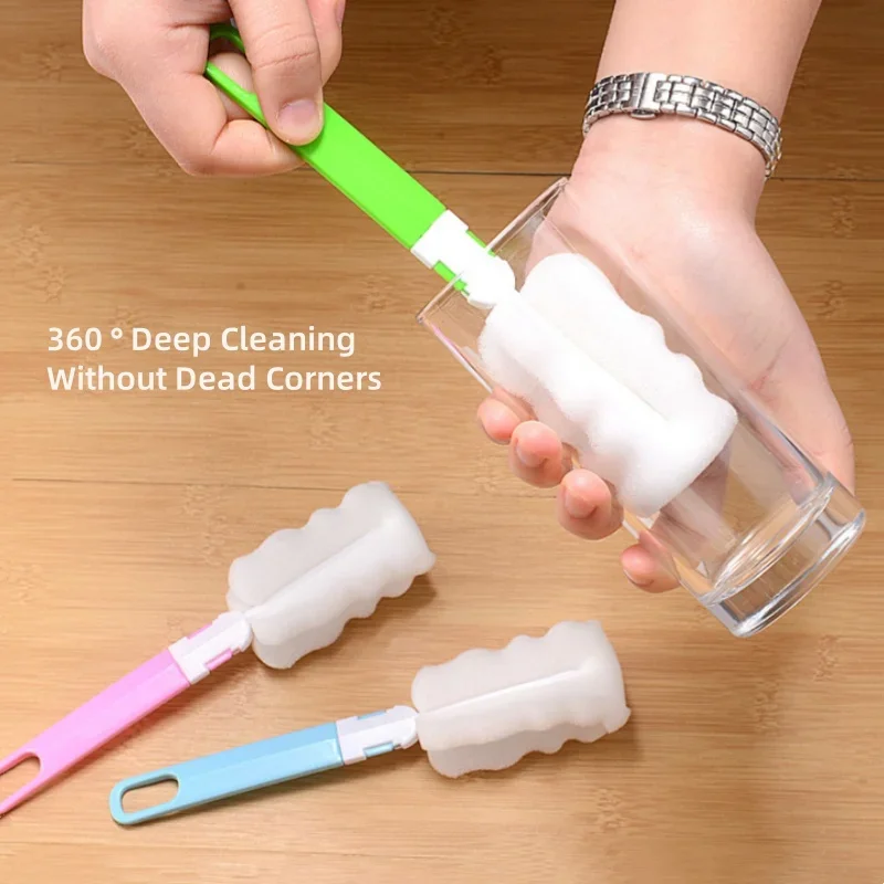 Bottle Washing Brush Water Cup Brush Cleaning and Stain Removal Sponge Brush Long Handle Household Cup Washing BrushSpecial Tool