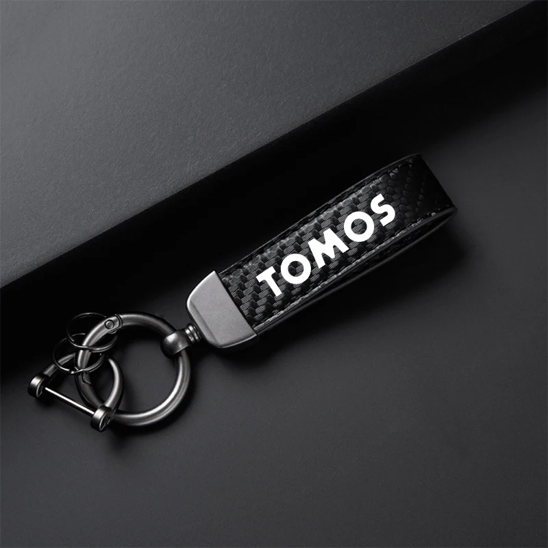 For Tomos Nitro Arrow Sprint LX Streetmate R A35 Racing TT High-Grade Carbon Fiber Motorcycle Keychain Keyring Accessories