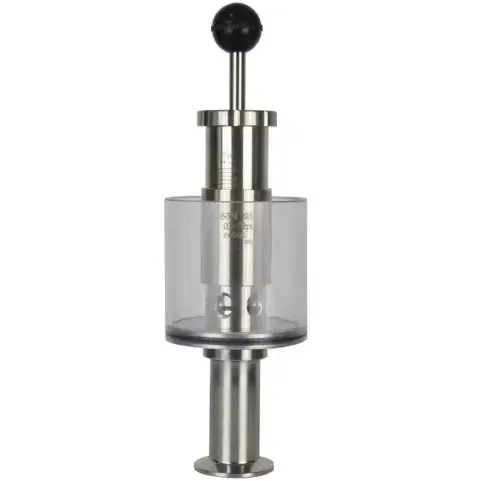 Stainless Steel Hygienic Sanitary Spunding Valve 15-30 PSI black ball