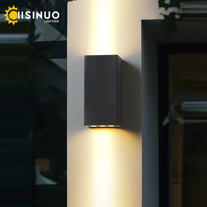 Outdoor Wall Light IP65 Waterproof Die-cast Aluminum Corridor Lighting Tool-Free Installation for Garden Villa Porch Garden Deco