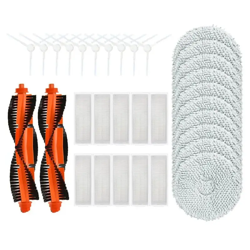 

Запасные части ABBZ для робота-пылесоса Xiaomi X20 / Mijia Self-Cleaning Robot 2 / C101: основная и боковые щетки, HEPA-фильтр, салфетки для влажной уборки