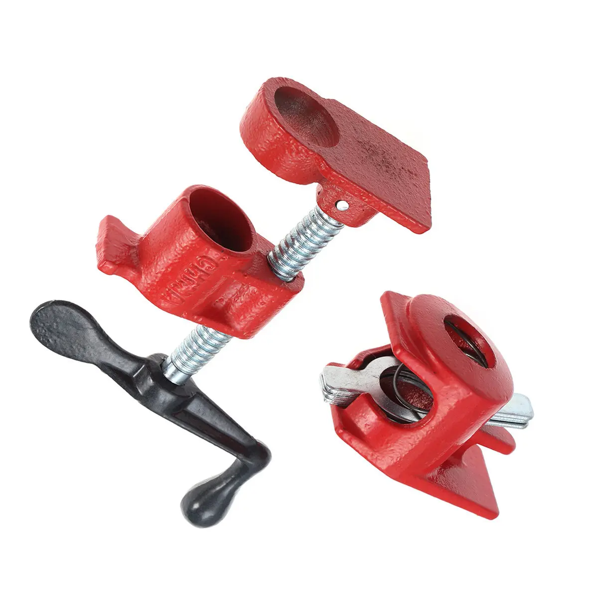 1/2 Wood Gluing Clamp Set Heavy Duty Woodworking Cast Iron for Woodworking Water Jointed Board (Red)