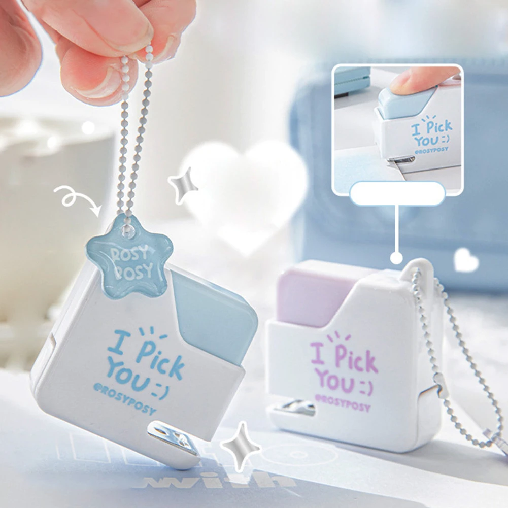 Portable Mini Stapler Paper Binding Machine Cute Bookbinding Machine With 40pcs No.10 Staples Office School Binding Supplies