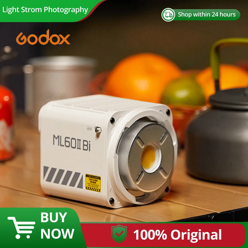 Godox ML60II BI 2800K -6500K Светодиодный светильник для видеосъемки с бесшумным режимом Портативная поддержка регулировки яркости Литий-ионная уличная светодиодная обновленная лампа Godox ML60II BI 2800K -6500K Светодиодный светильник для видеосъемки с бесшумным режимом Портативная поддержка регулировки яркости Литий-ионная уличная светодиодная обновленная лампа