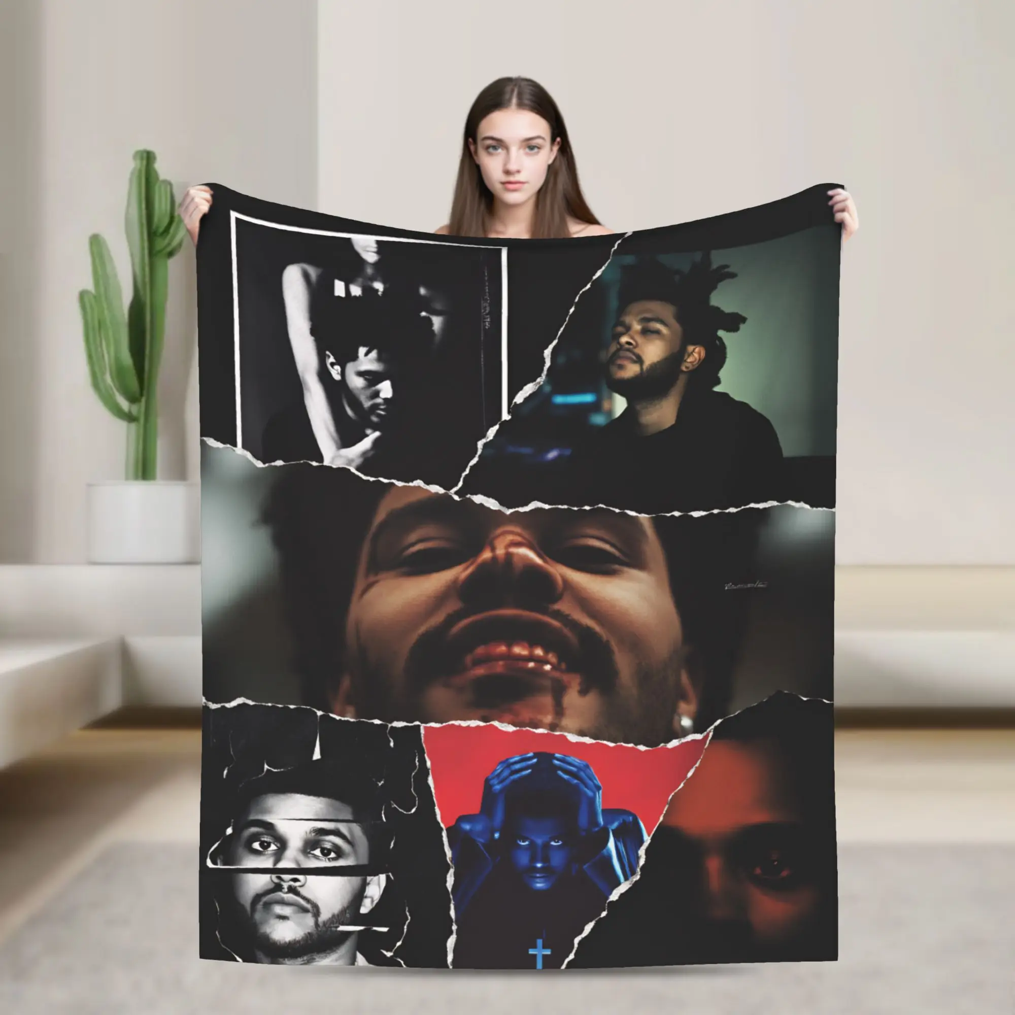 

The Weeknd XO Album Flannel Blankets Autumn Warm Soft Throw Blanket for Girls Boys Couch Chair Funny Bedspread Sofa Bed Cover