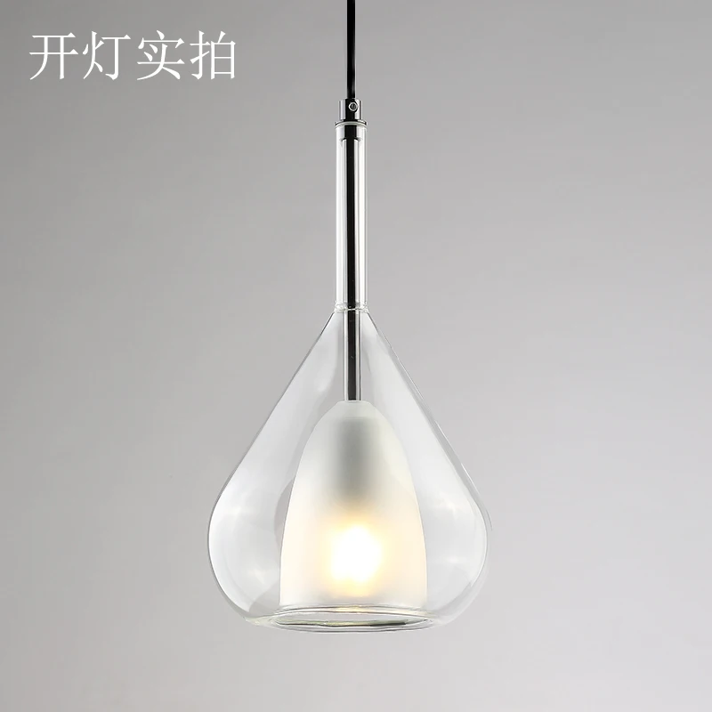 

Nordic bedside chandelier bedroom simple Italian minimalist creative restaurant bar designer Zhongshan small hanging lamps