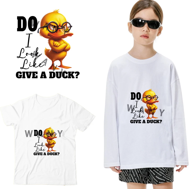 Interesting duck quotes Iron Patch Heat Transfer Printing On Clothes Iron on transfer dtf transfers ready to press stickers