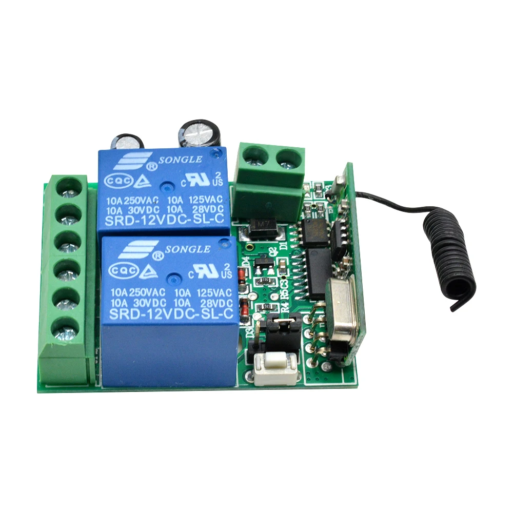 315MHz 433MHz DC 12V 2CH 2 Channel Wireless RF Remote Control Switch Transmitter+ Receiver Relay Switch Module