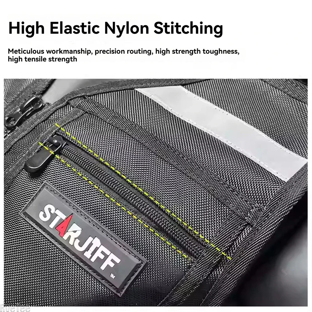 STARJIFF Breathable 1680D Multi-Pocket Tool Vest with Belt for Electrician Tools Organizer Man Gift