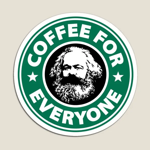 Karl Marx Socialist Coffee  Magnet Magnetic Kids Funny Stickers Home Decor Children Baby Cute Toy Colorful Refrigerator