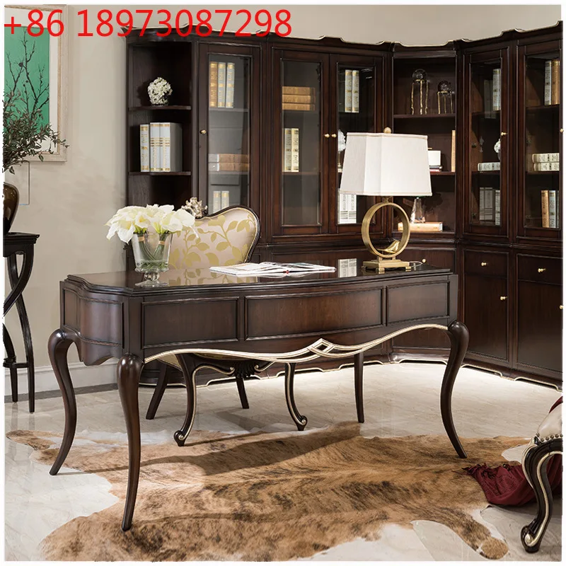 

French neoclassical solid wood desk simple desk desk