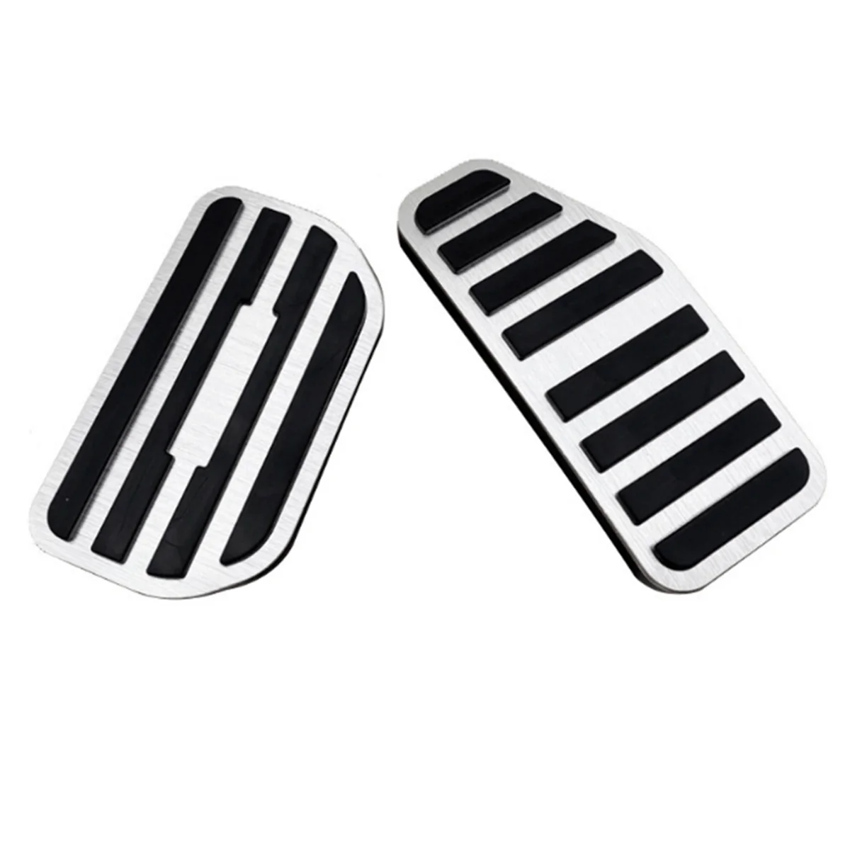 Car Accelerator Brake Pedal Pad Covers Aluminum Alloy for Suzuki Swift ZC/ZD Series 2024+ Anti-Skid Brake Sticker Silver